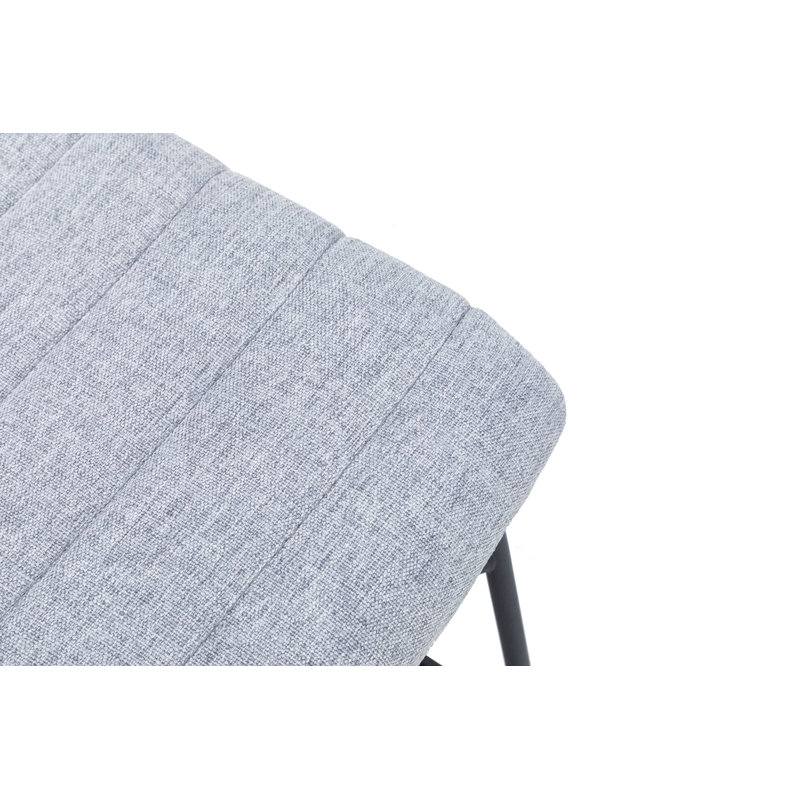 Chaise d'invité de bureau en cuir / polyester Lagan, Gris