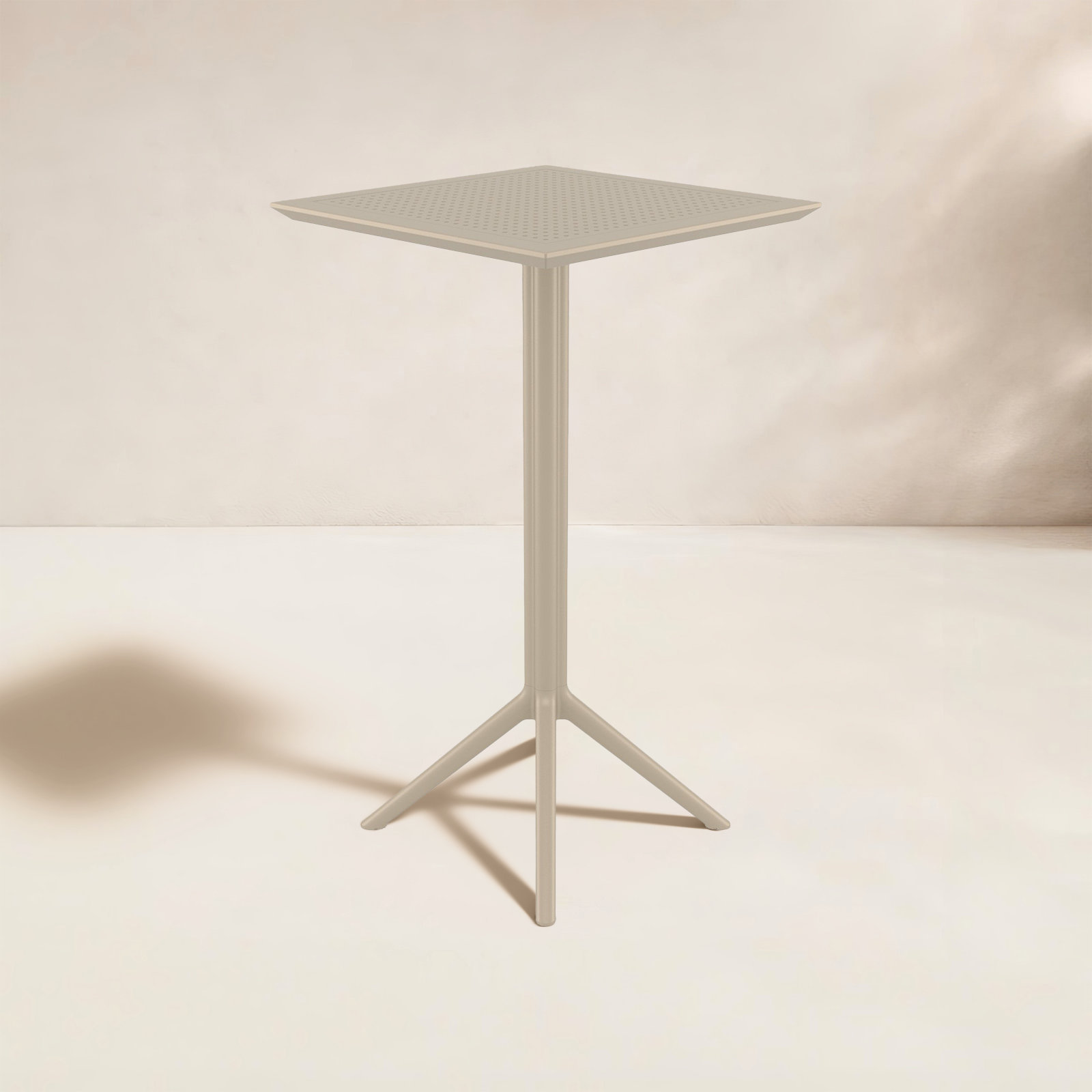 Farrah 24" Patio Bar Table, Taupe
