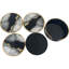 Acrylic Round 4 Piece Coaster Set With Holder