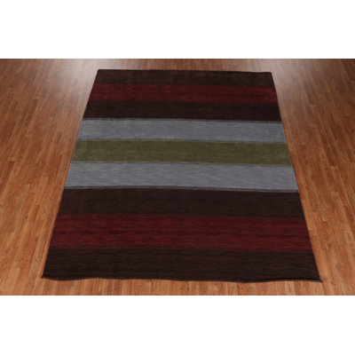 Striped Gabbeh Oriental Area Rug 8x10