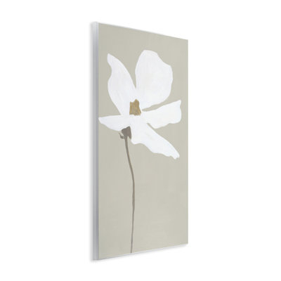 White Flower Sprout Wall Plaque Art by Design Fabrikken