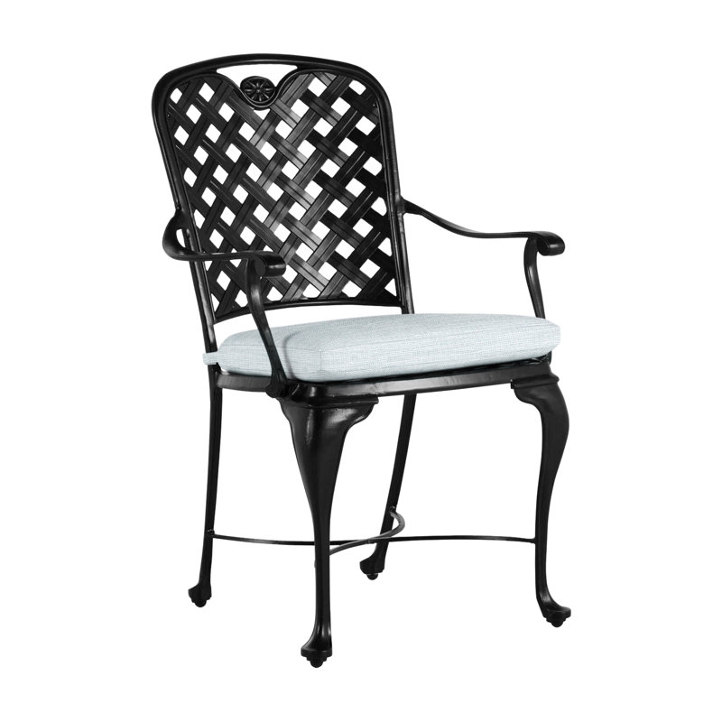 Provance Patio Dining Armchair with Cushion, Ancient Earth, No Welt, Indigo