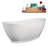 67" Streamline Soaking Freestanding Tub and Tray With Internal Drain-101688760