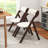 Set of 2 Folding Chairs with Comfy Padded Backrest and Seat