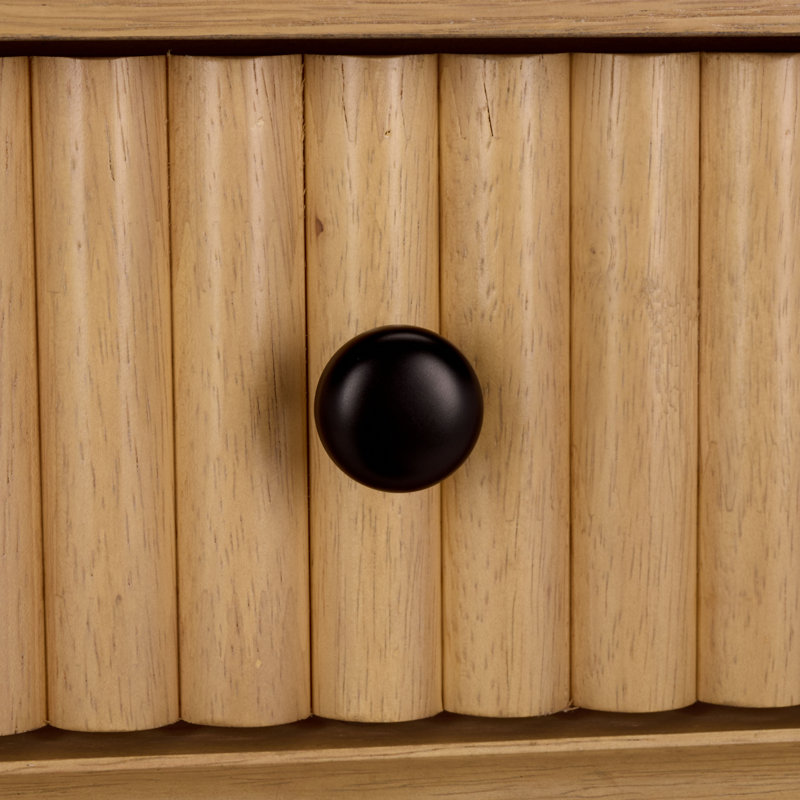 Shelbie 1 Drawer Reeded Desk, Oak