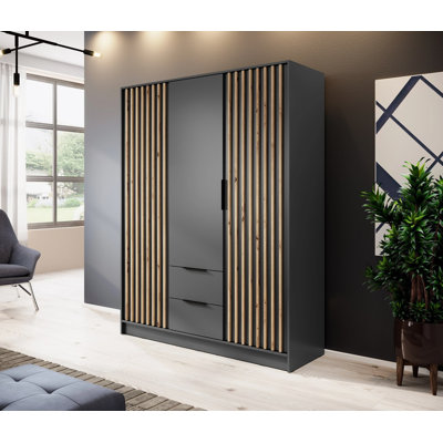 Pacursa 3 Door Manufactured Wood Wardrobe