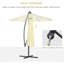 Parasols de 10 pi et accessoires avec auvent en lin beige et acier beige, conception réglable