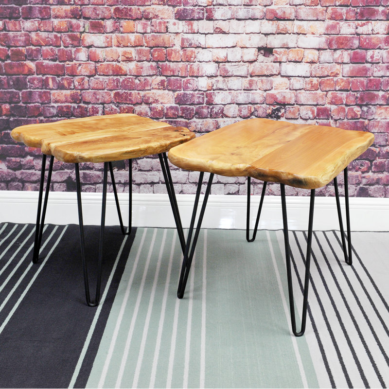Polly Solid Wood Top End Table
