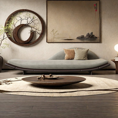 Méridiennes d'intérieur en bois massif Retro Living Room