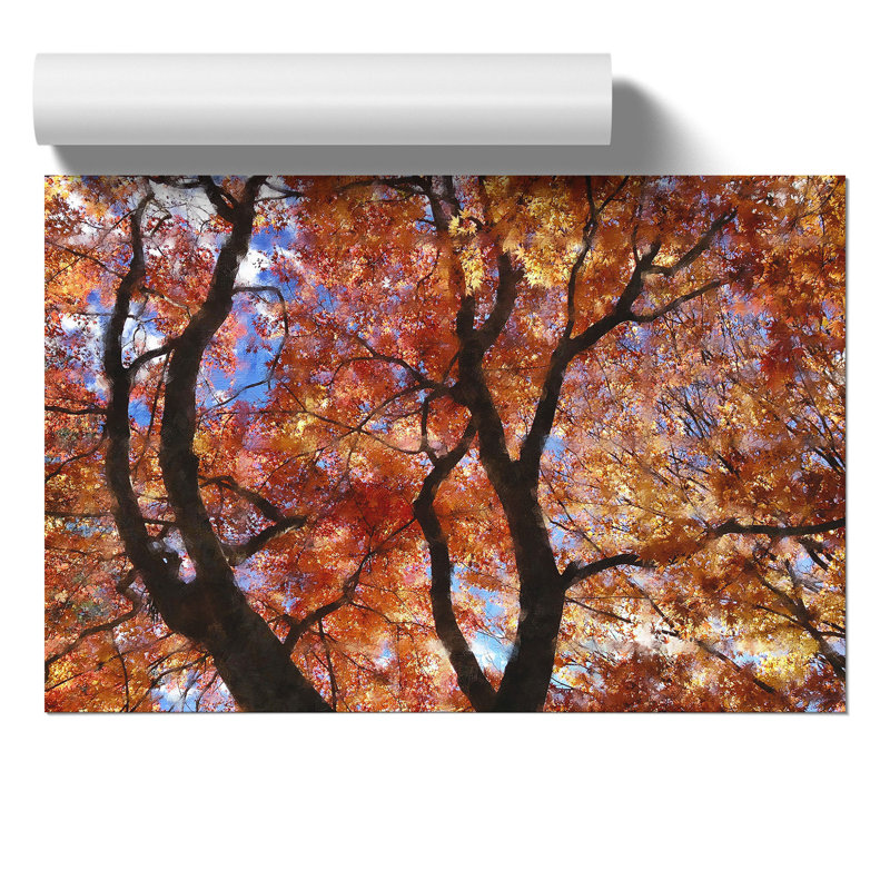 Maple Tree Painting - Frameless Print, 21cm H x 30cm W x 0.1cm D
