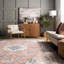 Oriental Medallion Machine Washable Area Rug for Living Room Bedroom Dining Room Kitchen, Light Rust/Ivory-187766615