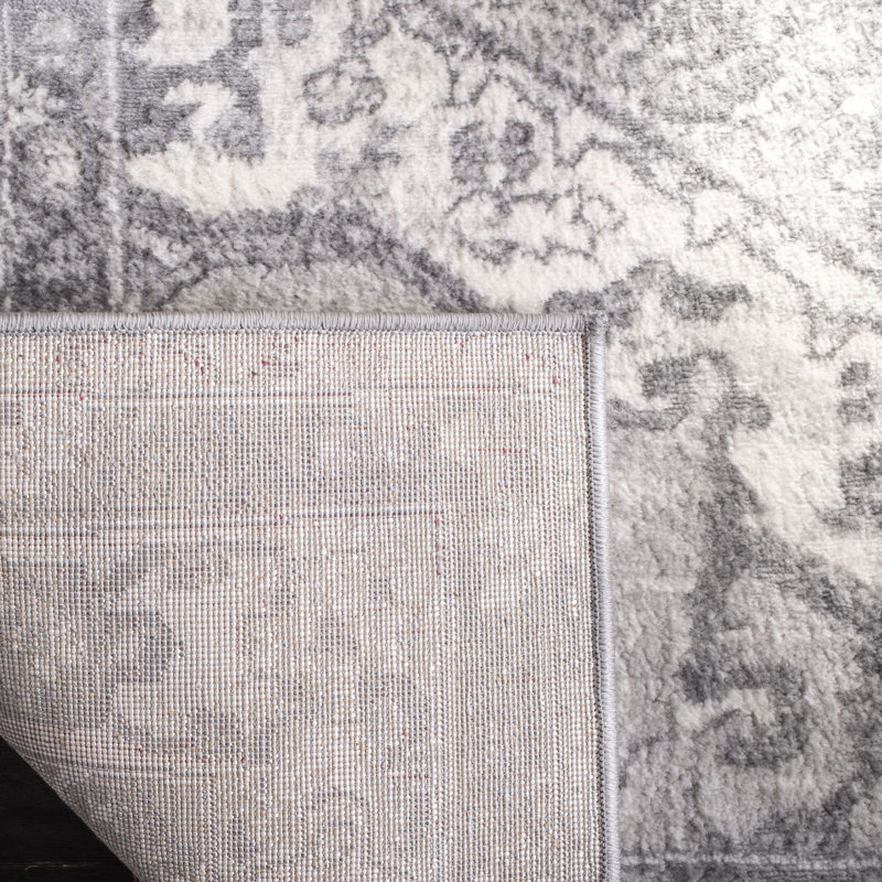 Llana Oriental Cream/Grey Area Rug, Round 11'