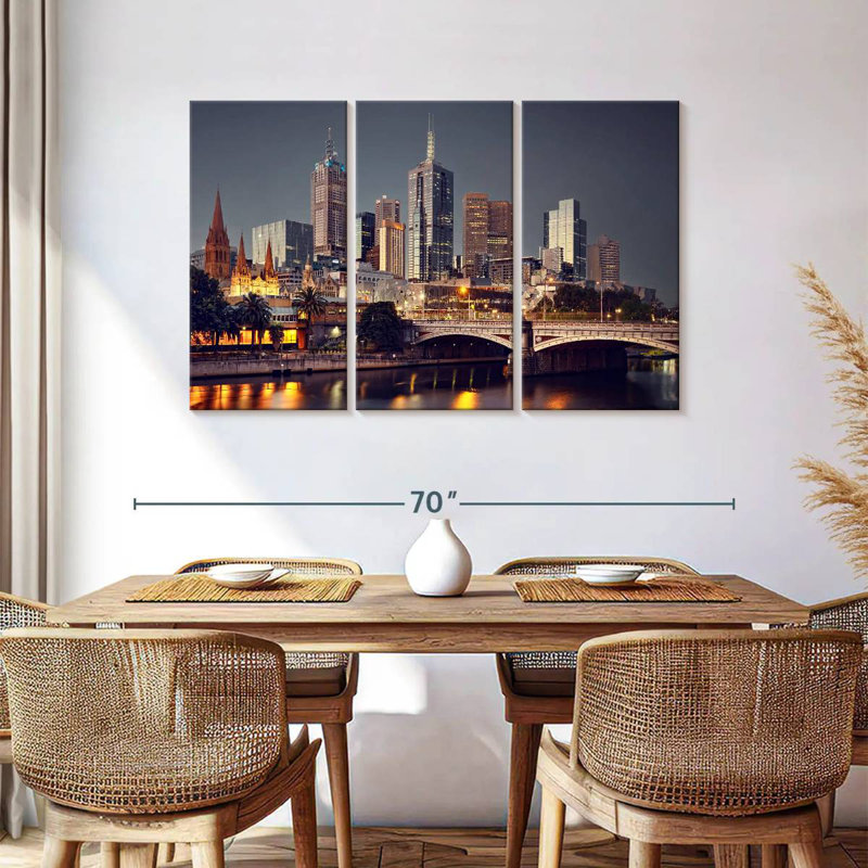 Rorry Melbourne Night Skyline, 36" H x 57" W