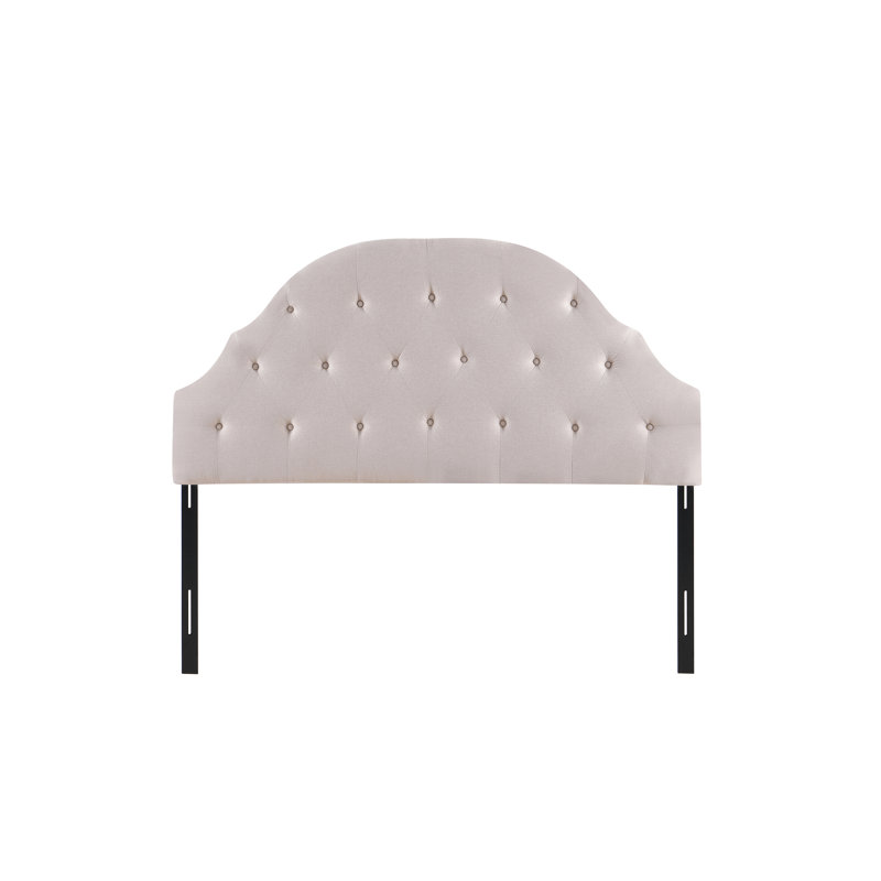 Beige Classic Arched Tufted Headboard, King