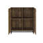 Armoire Ã  vin en finition chÃªne rustique Ã  2 portes, buffet de rangement de style Harlie