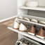 Armoire à chaussures pliante en MDF multi-fonctionnelle, moderne et minimaliste