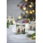 Cardboard Lit Tent Ornament Set of 6 5" x 3.5" x 4" Beige/Green
