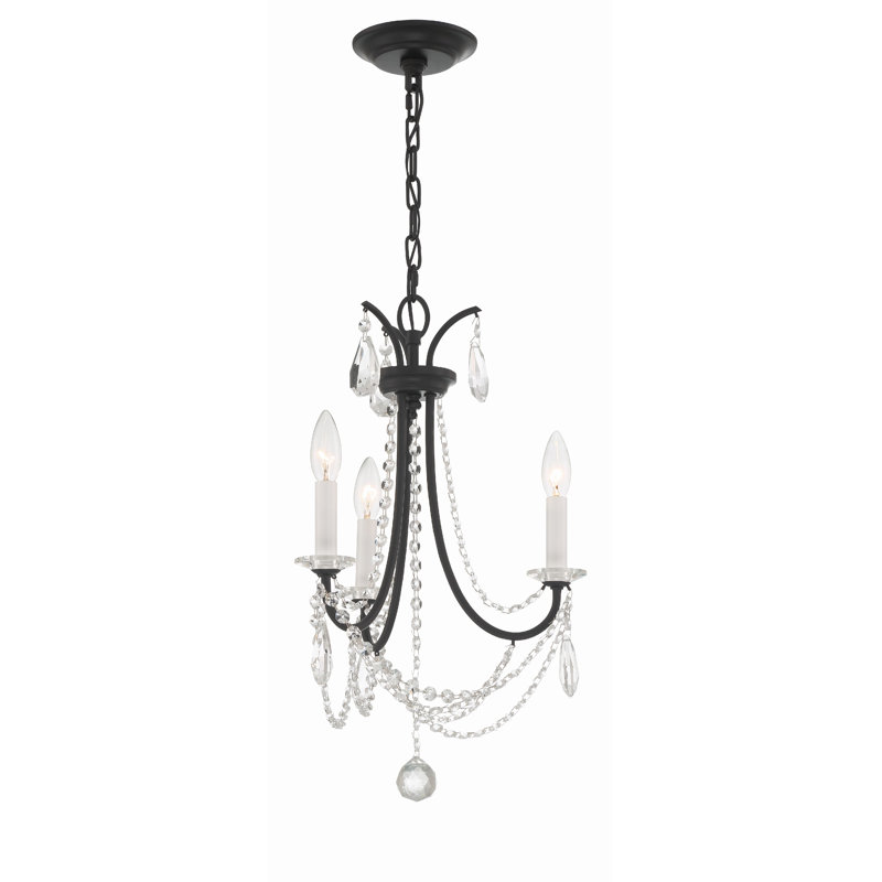 Elien 3 - Light Dimmable Classic / Traditional Chandelier, Black