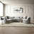 Gray Boucle Curved Sectional Sofa