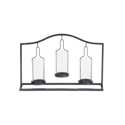 Votive en métal et en verre