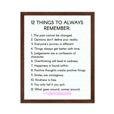 12 Things To Always Remember