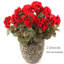 Ensemble de 6 buissons de fleurs de géranium artificiels rouges de 18 po de hauteur