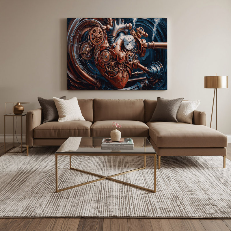 Art mural sur toile mauve Sci Fi, H 16 po x l 20 po