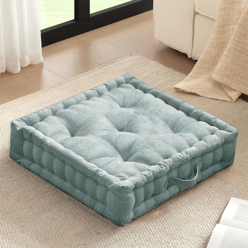 Coussin de sol carré en polystyrène 20 po x 20 po Azan, Marine, Carré 20 po