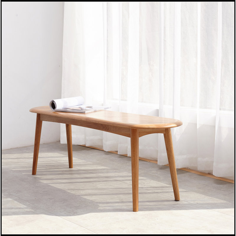 Banc de table en bois de chêne naturel pour salle à manger, Chêne