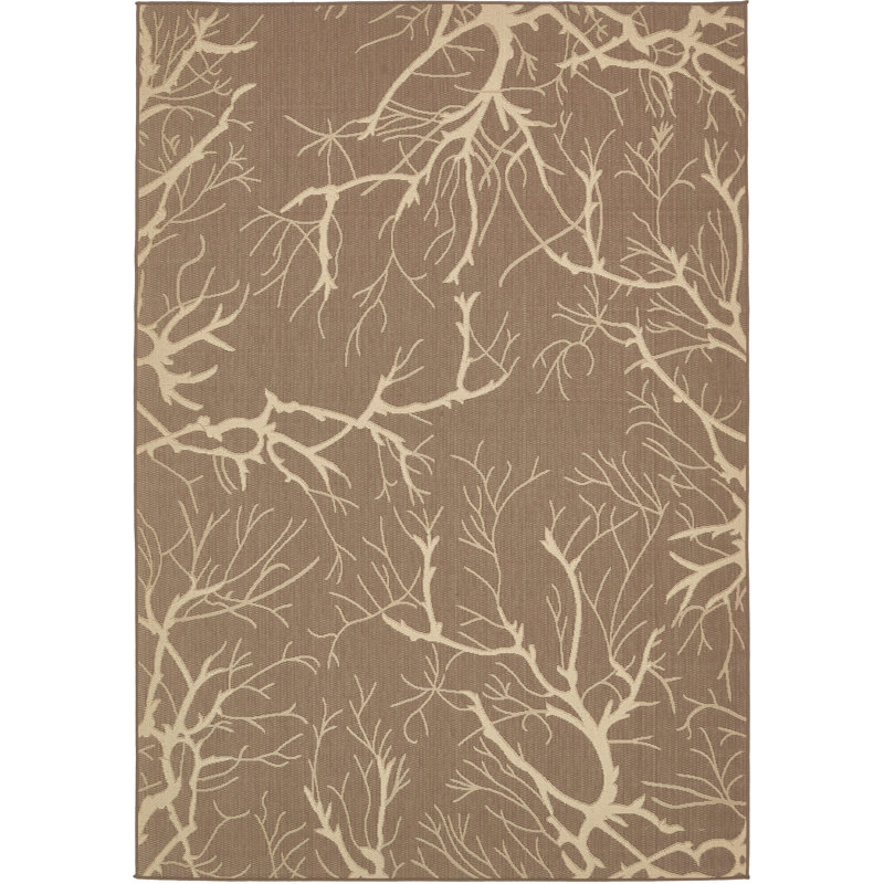 Healdton Abstract Indoor / Outdoor Rug, Rectangle 7'1" x 10'