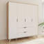 Teliyah 4 Door Manufactured Wood Wardrobe