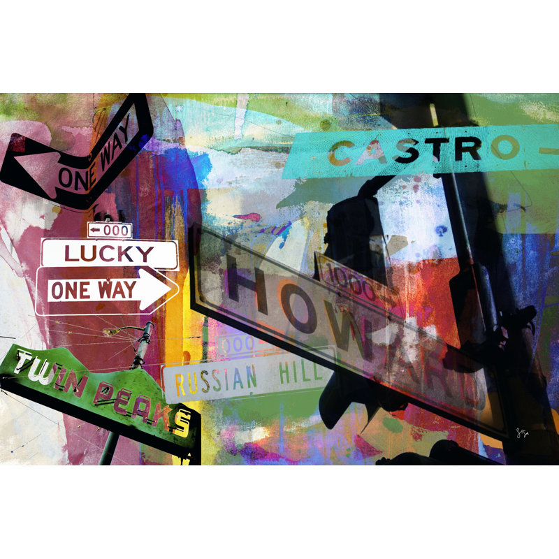 San Francisco Signs II by Sisa Jasper - Wrapped Canvas Print, 30cm H x 46cm W x 3.8cm D