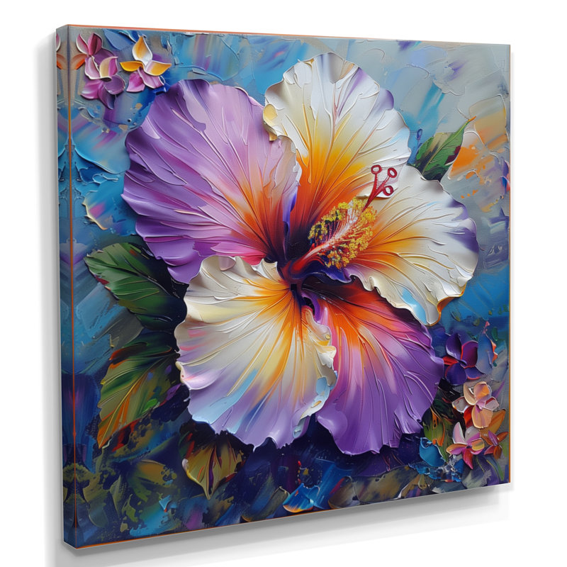 Hibiscus mauve - Hibiscus, Toile tendue, H 36 po x l 36 po x P 1,5 po