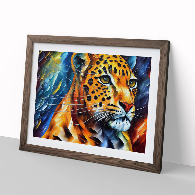 Leopard Vol.3 Abstract - Framed Print, 46cm H x 64cm W, Brown