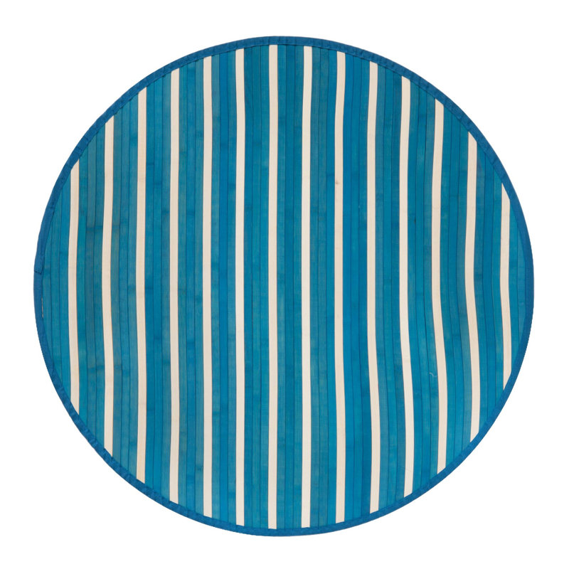 Matherville Striped Indoor Rug, Round 3'3"