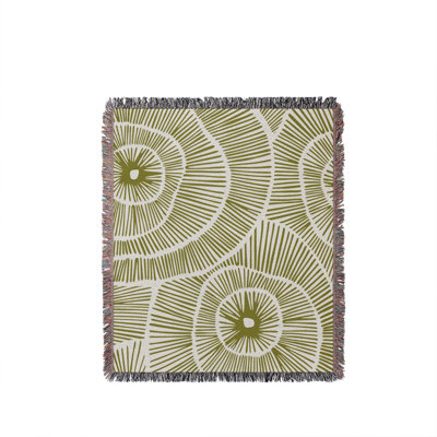 Ray Abstract Print Cotton Throw Blanket