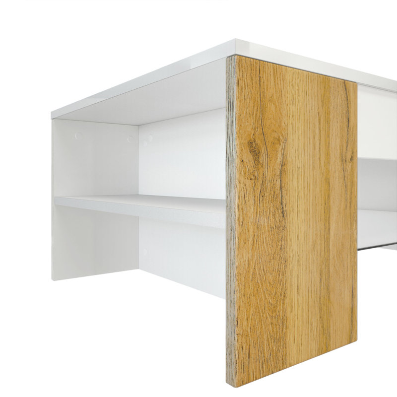 Mazzone Coffee Table with Storage, Oak Nature