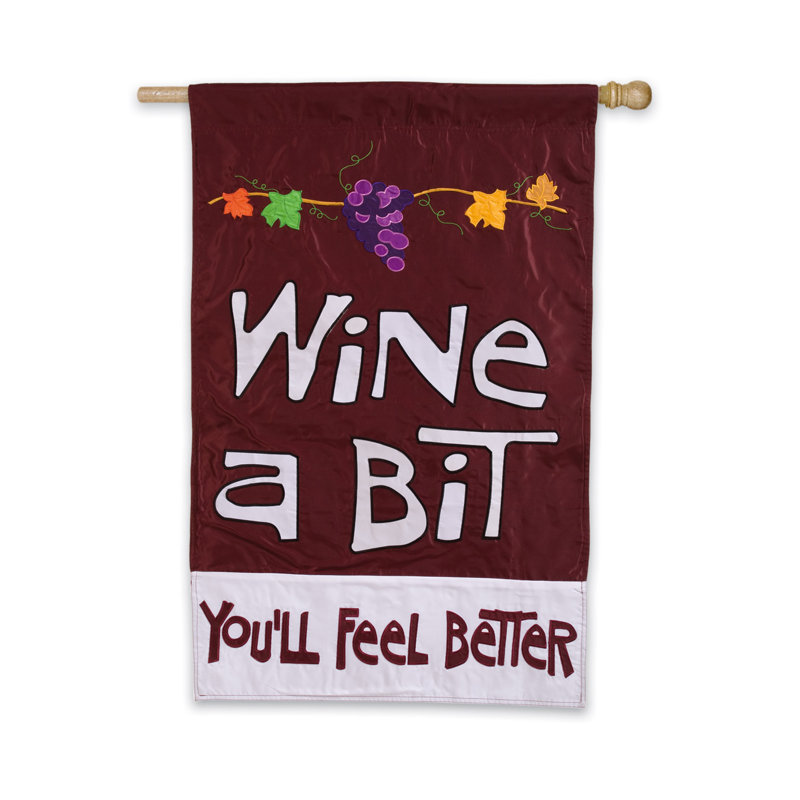 Drapeau de jardin en polyester 2 faces, H 43 po x l 29 po