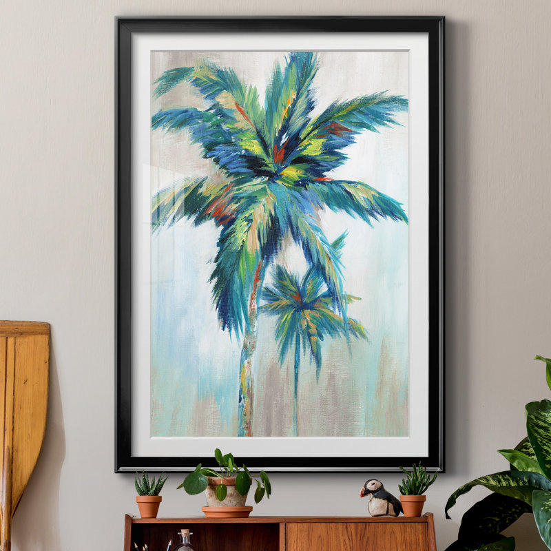 «Bright Breeze I» par Nan - Reproduction d'art sur papier encadrée, H 30,5 po x l 42,5 po x P 1,5 po, Cadre noir