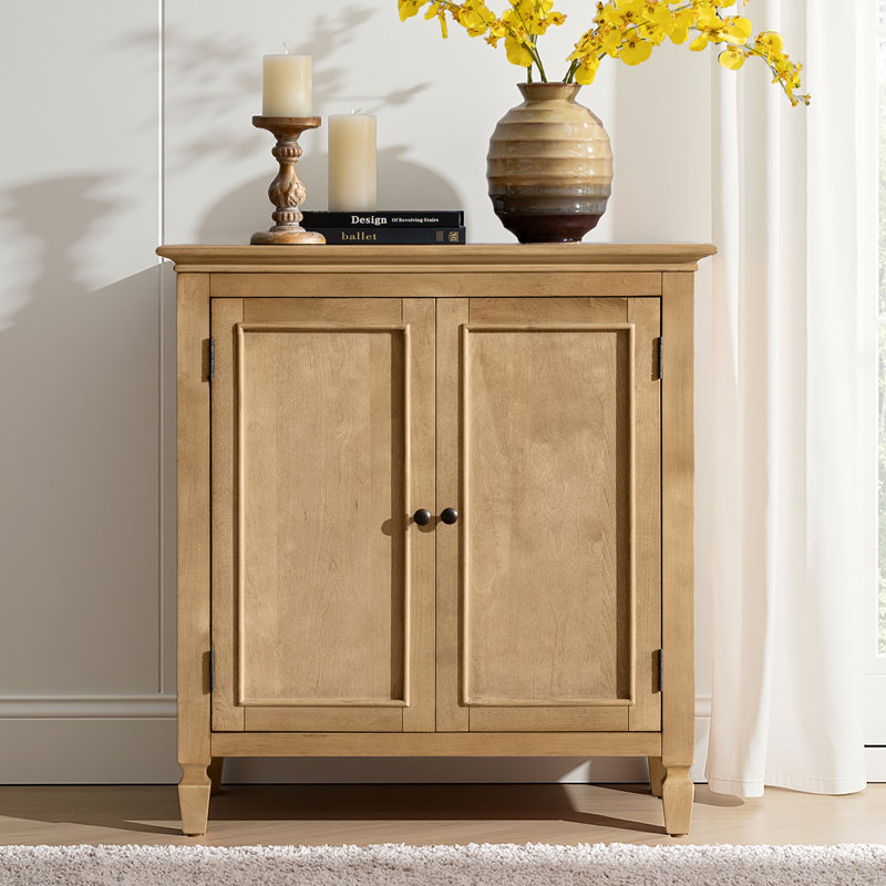 Armoire en bois massif Fausta Transitional, Naturel