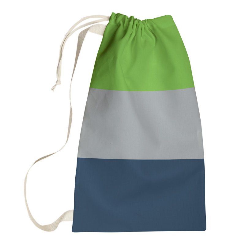 Fabric Laundry Bag with Handles, Medium (36" H x 28" W x 1.5" D), Pittsburgh Gray Accent