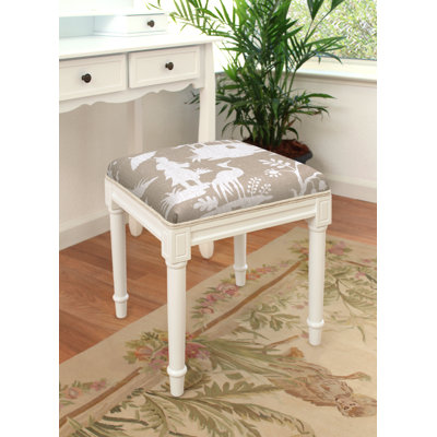 Tabouret de coiffeuse en bois massif Chinoiserie