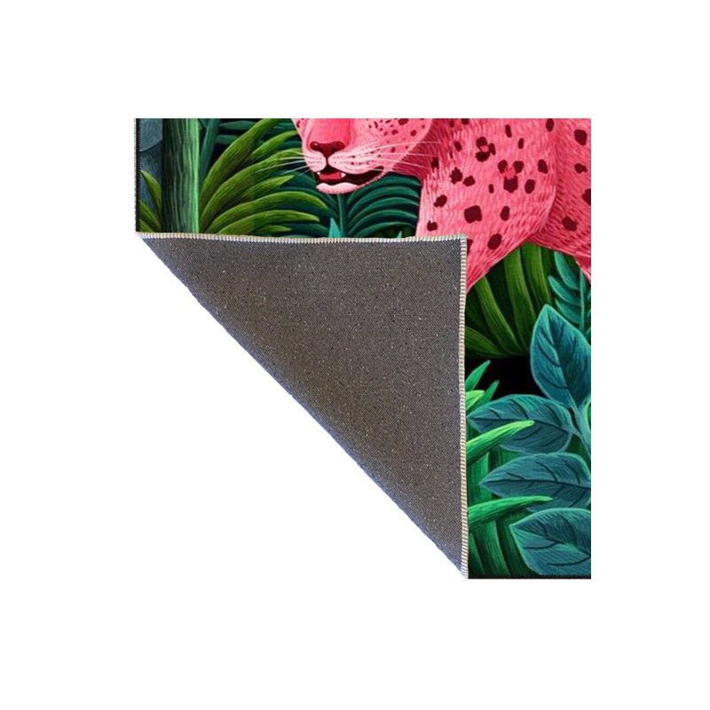Tapis rose lavable à la machine, Sous-tapis rectangulaire de 3 pi 3 po x 4 pi 11 po