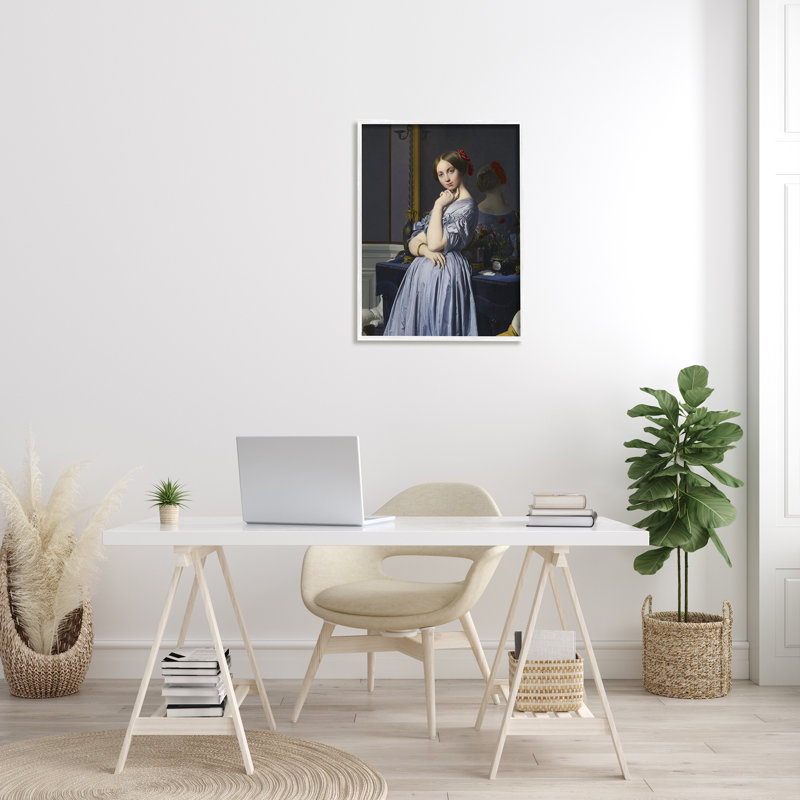 «Comtesse D Haussonville», Jean Auguste Dominique Ingres Countess par One1000paintings - peinture sur toile à cadre flottant
