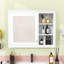 Armoire à pharmacie murale élégante avec miroir, tablette réglable et rangement dissimulé