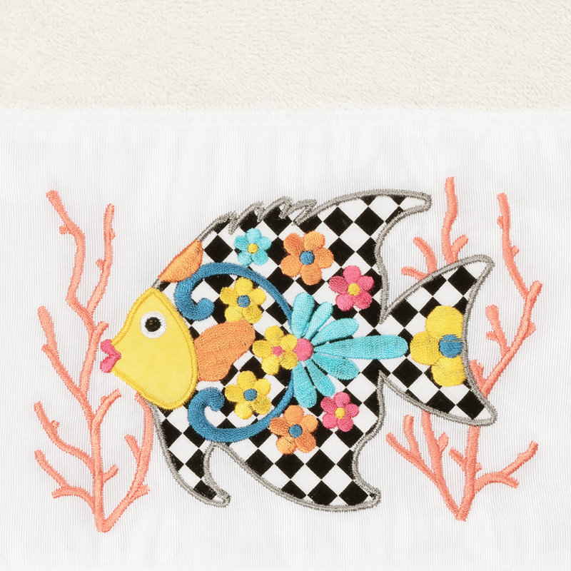 Serviette de bain en coton FELIZ, Crème