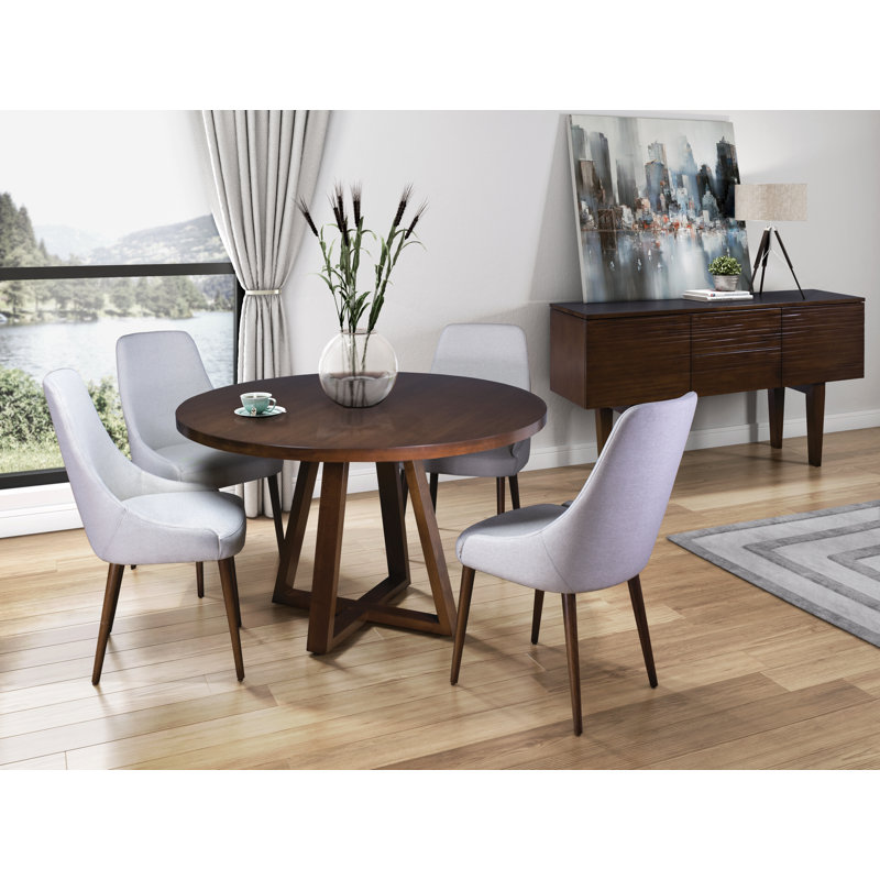 Table de salle à manger Ledford, H 29 po x L 42 po x l 42 po, Noyer