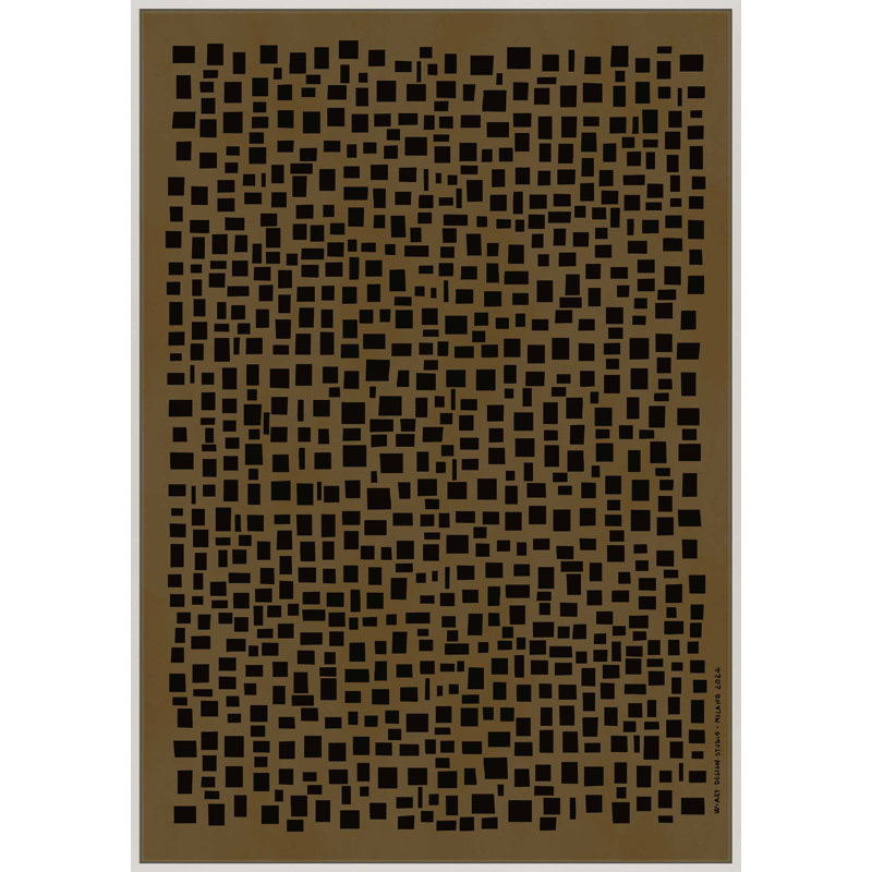 Geometric Scatter III by Romina Gadler - Framed Wall Art, 50" H x 35" W, White Framed Canvas