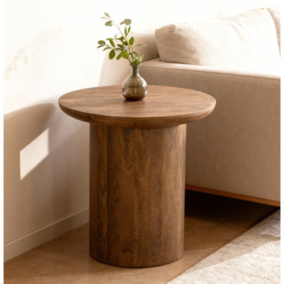 Sullivan Round End Table - Spice Tan