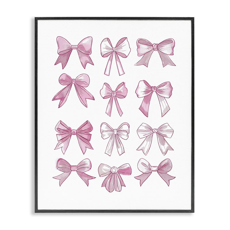 «Fabulous Bows», estampe numérique par Ramona Murdock, Giclée encadrée noir minuit, H 14 po x l 11 po